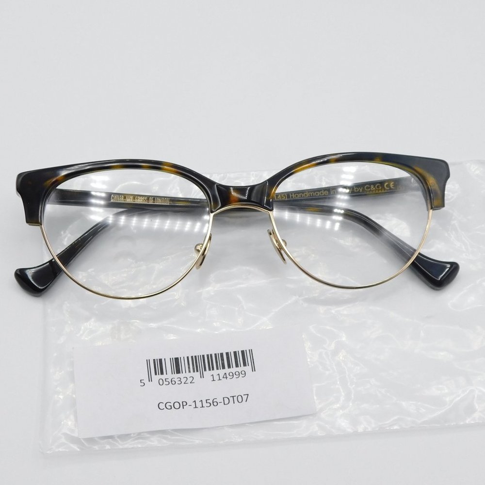 NEW CUTLER AND GROSS OF LONDON CGOP-1156-DT07 DARK TORTOISE CAT EYE EYEG… - Picture 12 of 12
